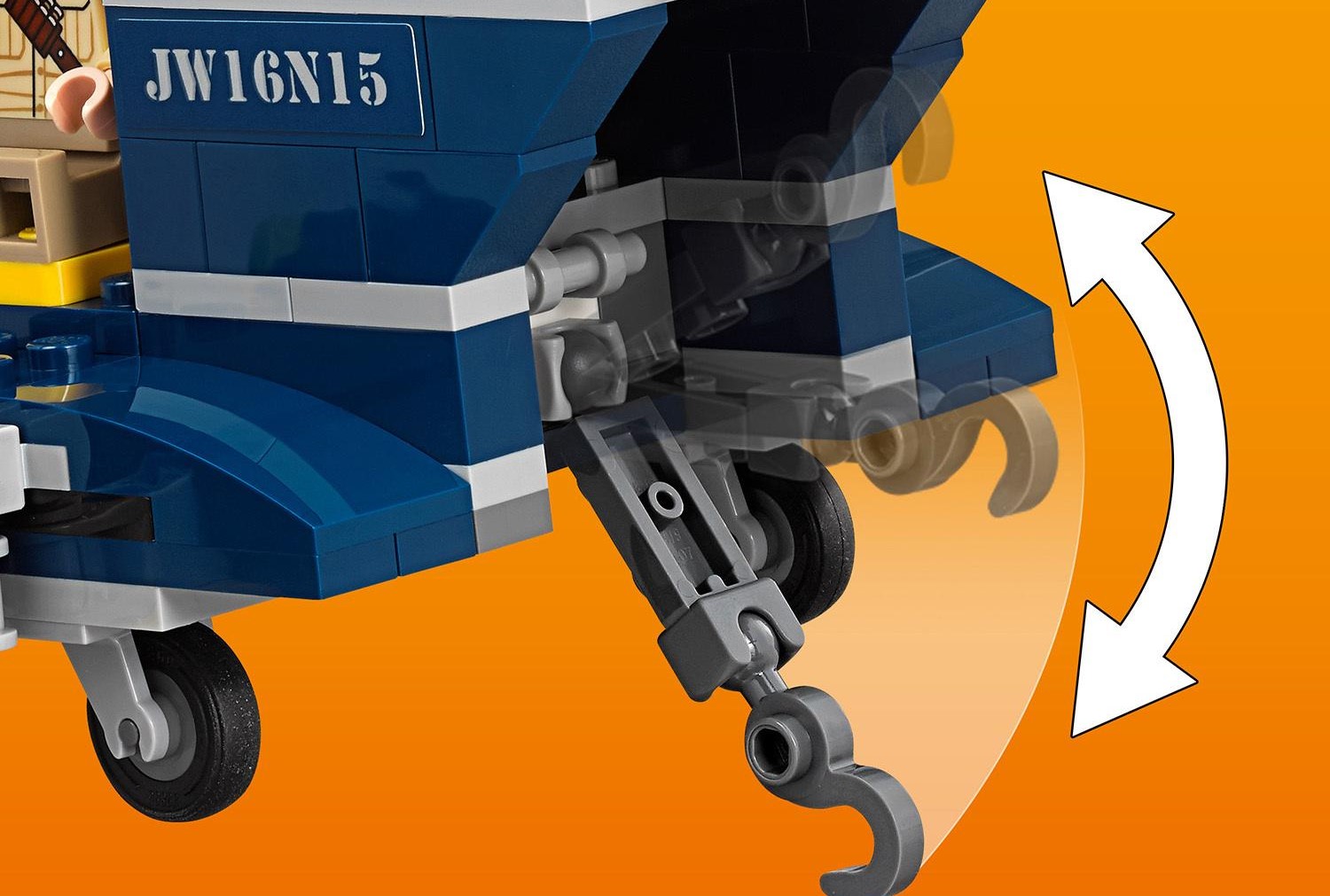 Конструктор Lego Jurassic World – Погоня за Блю на вертолёте  